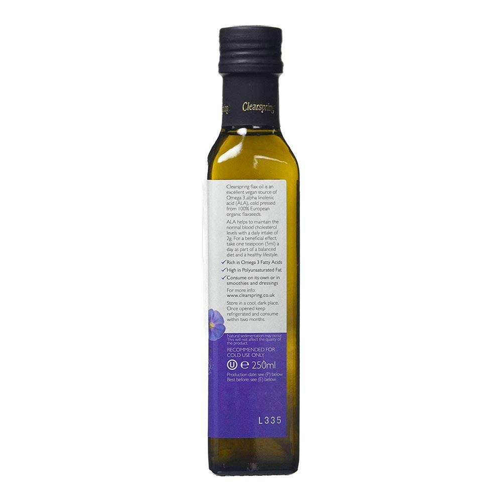 Organic Flax Cold Pressed Oil 250ml - Clearspring - Oil - Eco Natural Products