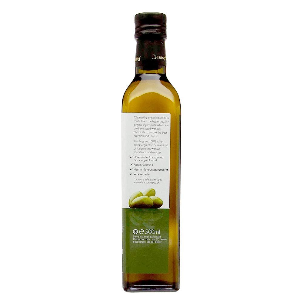 Organic Italian Extra Virgin Olive Cold Pressed Oil 500ml - Clearspring - Oil - Eco Natural Products