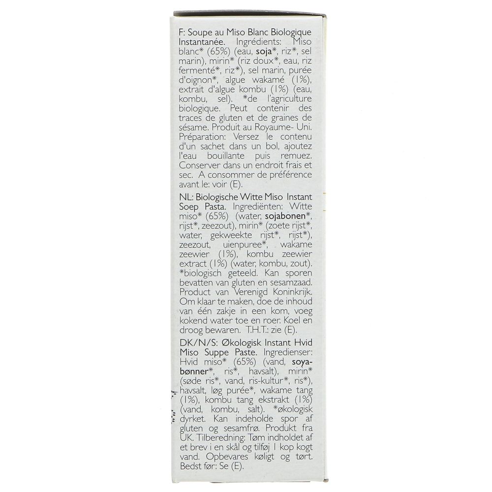 Organic Japanese White Miso Soup Paste 60g - Clearspring - Instant Miso Soup - Eco Natural Products