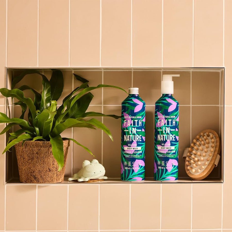 Organic Lavender & Geranium Body Wash 500ml - Faith In Nature - Body Wash - Eco Natural Products