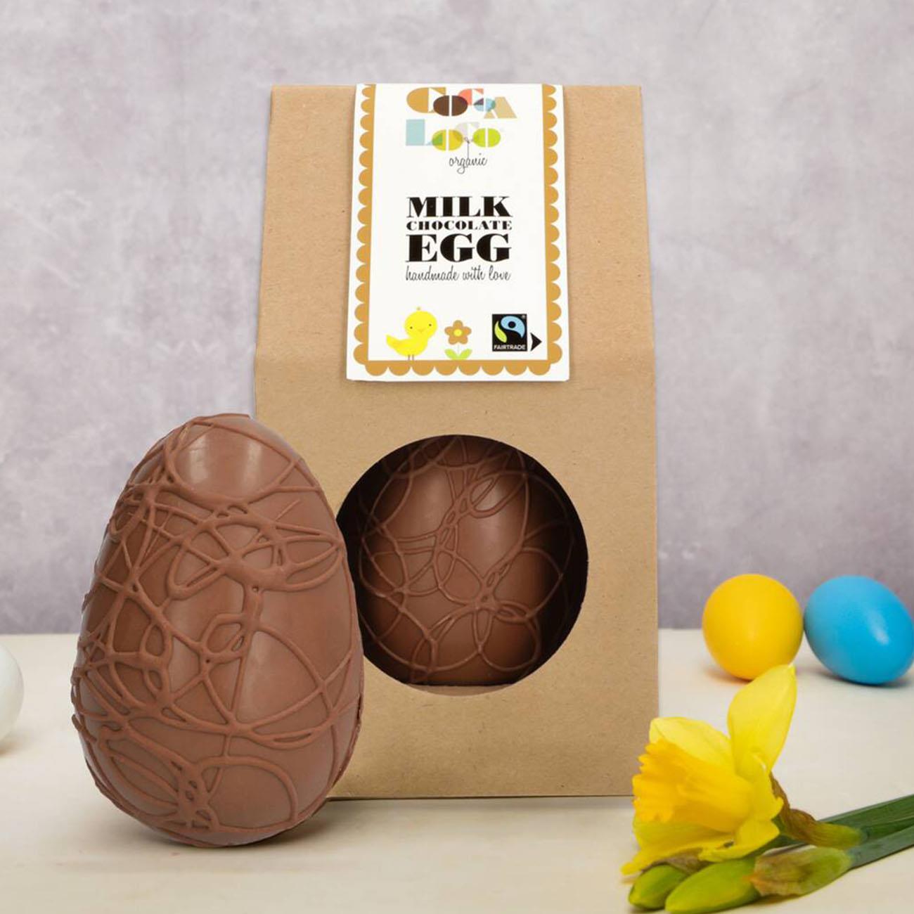 Organic Milk Chocolate - filled with Buttons Easter Egg 225g - Cocoa Loco - Chocolates - Cocoa Loco