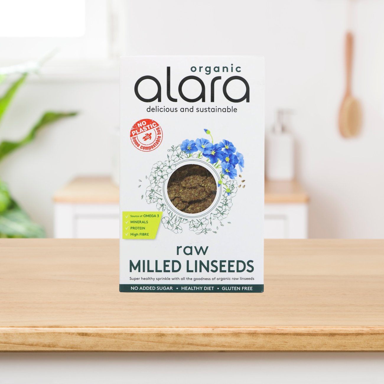 Organic Milled Linseeds Raw 500g - Alara - Milled Linseeds - Eco Natural Products
