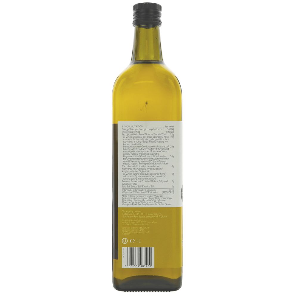 Organic Sunflower Cold Pressed Oil 1L - Clearspring - Oil - Eco Natural Products