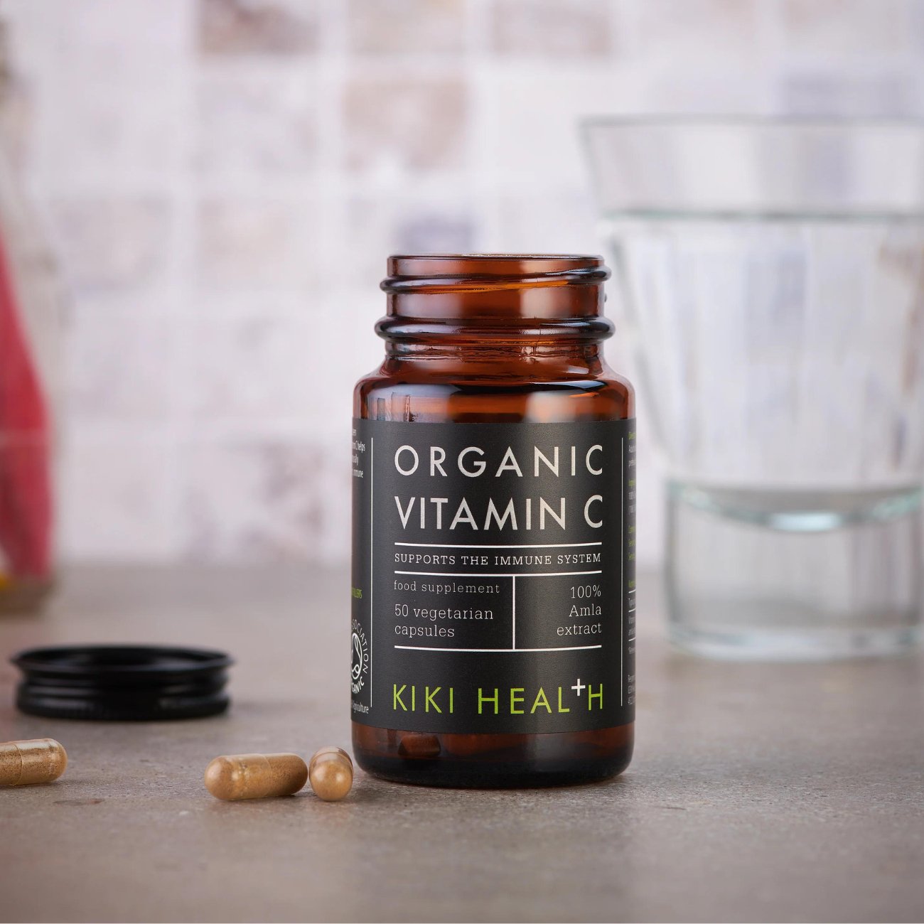 Organic Vitamin C 50 Capsules - Kiki Health - Food Supplement - Eco Natural Products