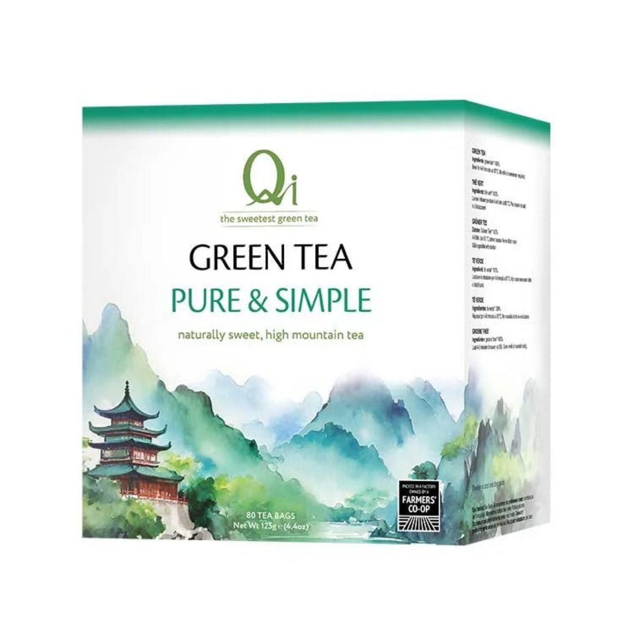 Pure & Simple Green Tea 80 Bags - Qi - Teas - Qi