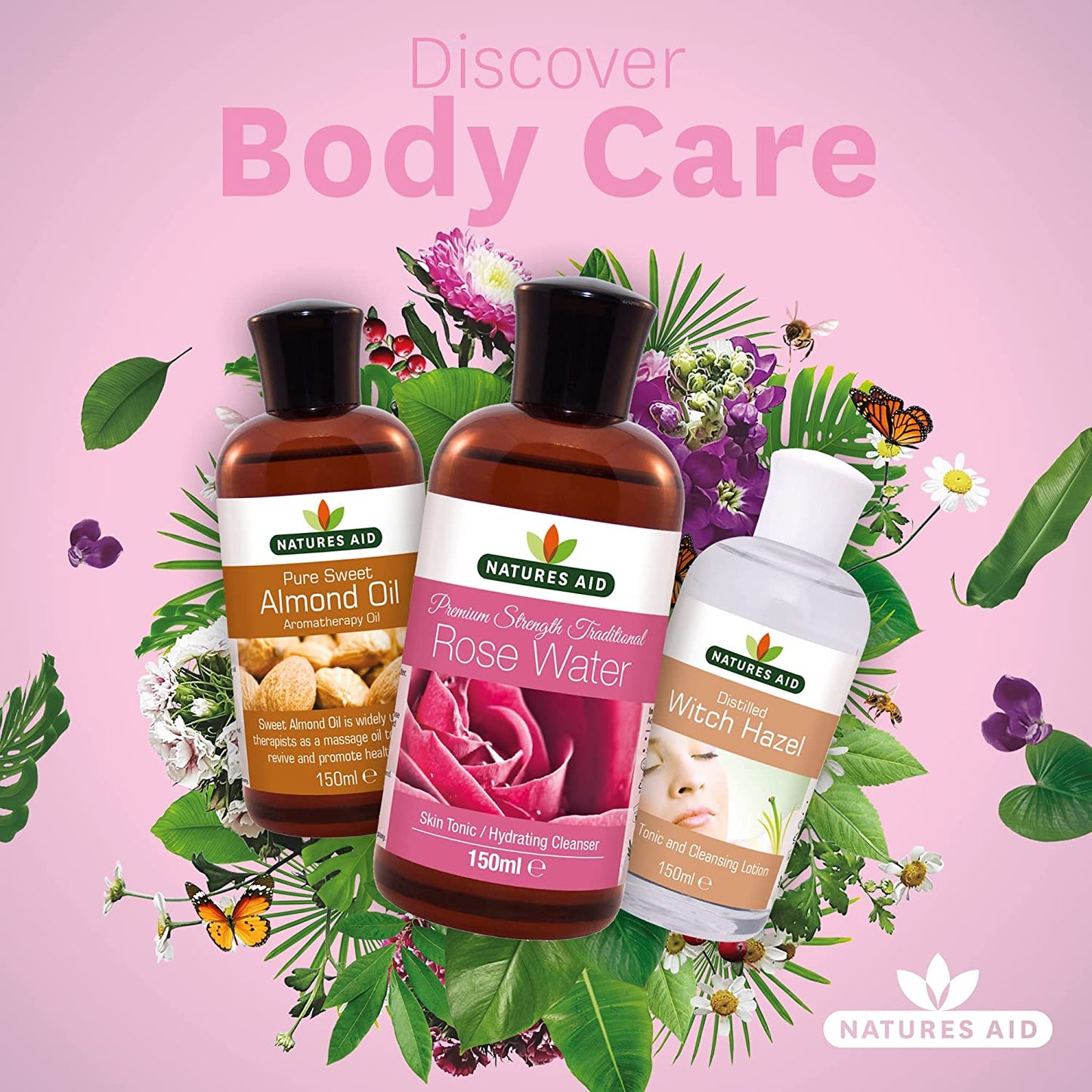 Rose Water Triple Strength 150ml - Natures Aid - Face Toner - Eco Natural Products