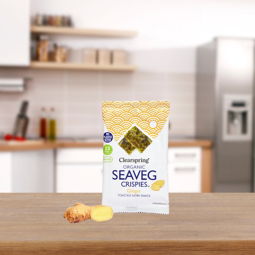 Seaveg Crispies Ginger 4g - Clearspring - Snack - Eco Natural Products