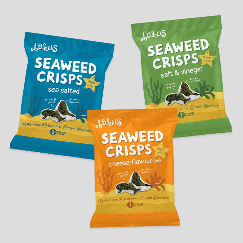 Abakus Food Salt & Vinegar Seaweed Crisps - 18g