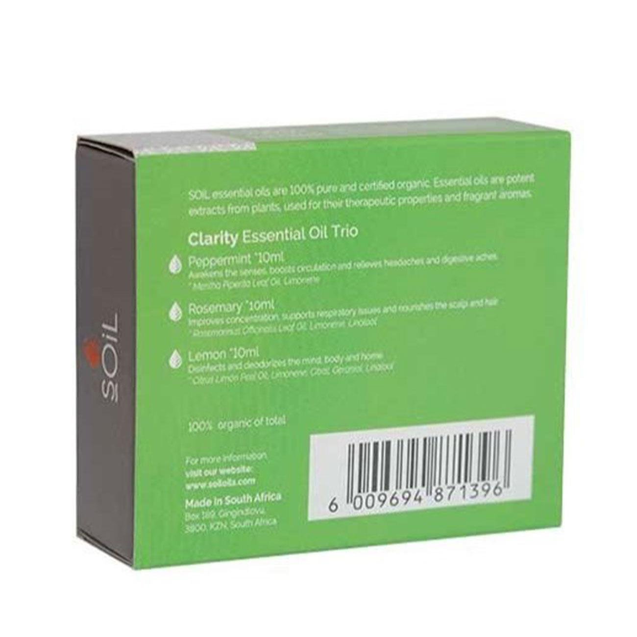 Soil Organic Clarity Essential Oil Gift Set 3x10ml - SOIL - Essential oils - Eco Natural Products