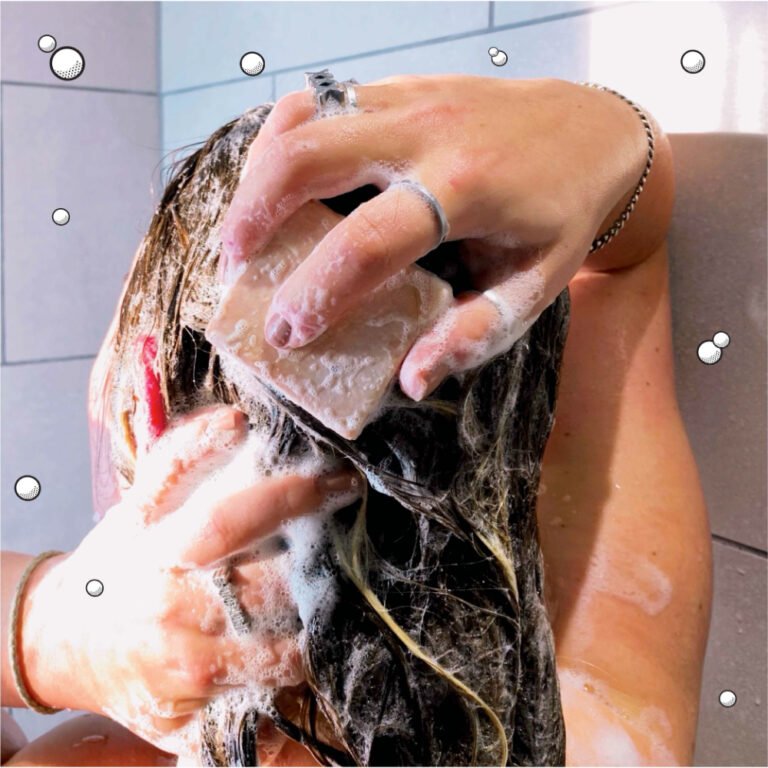 Solid Shampoo & Conditioner 2 in 1 - Dry / Frizzy Hair 60g - Shower Blocks - Shampoo - Eco Natural Products