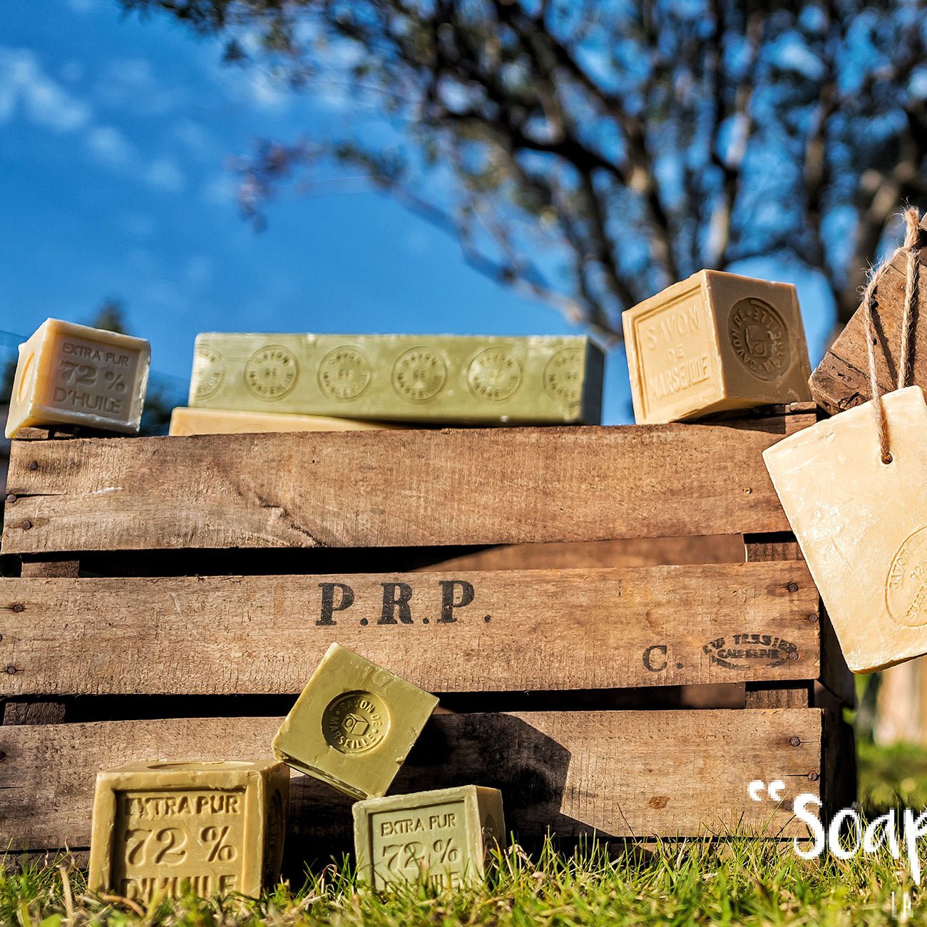 Tranche and Cord - Large - Vegetal Beige - FouFour - Savon de Marseille - Bar Soap - Eco Natural Products