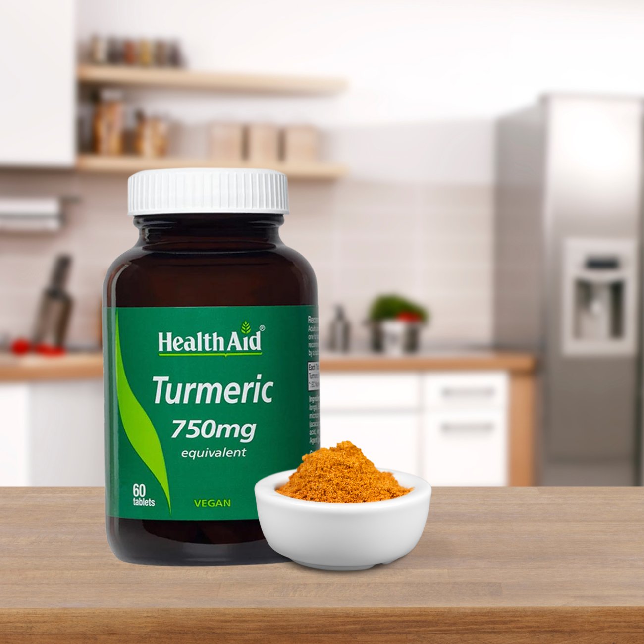 Turmeric (Curcumin) 750mg Equivalent 60 Tablets - HealthAid - Food Supplement - Eco Natural Products