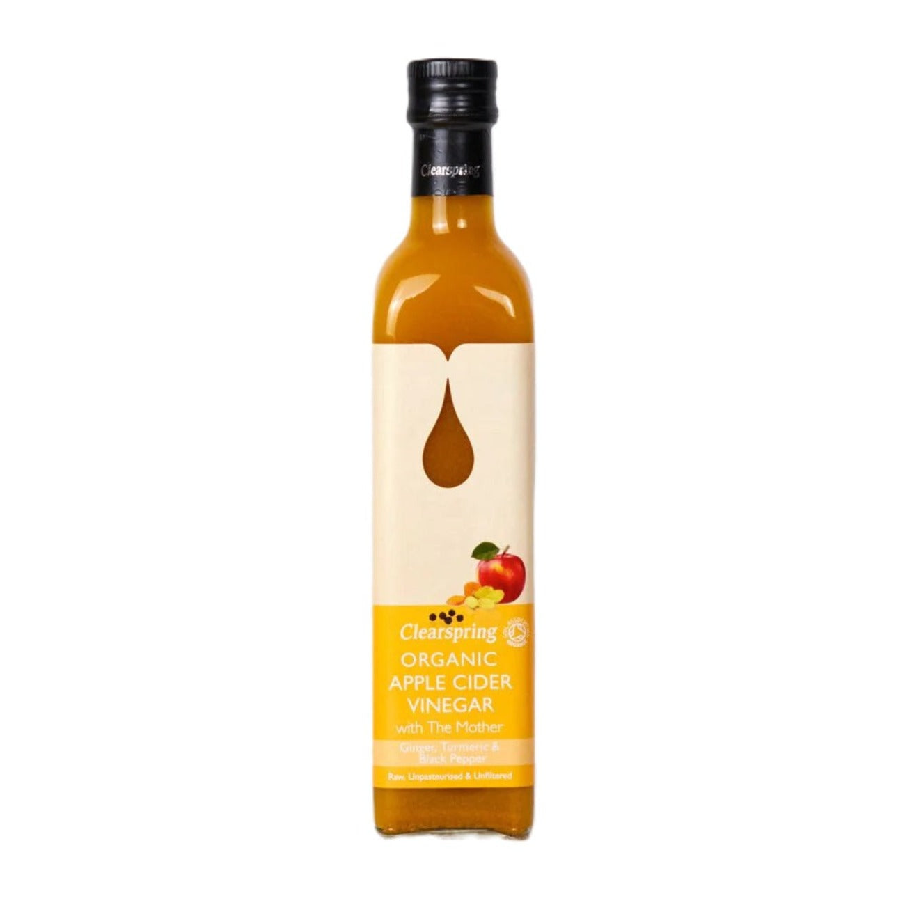 Organic Ginger Turmeric Apple Cider Vinegar with The Mother 500ml