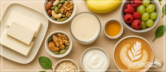 Plant-based vegan foods and fresh vegetables