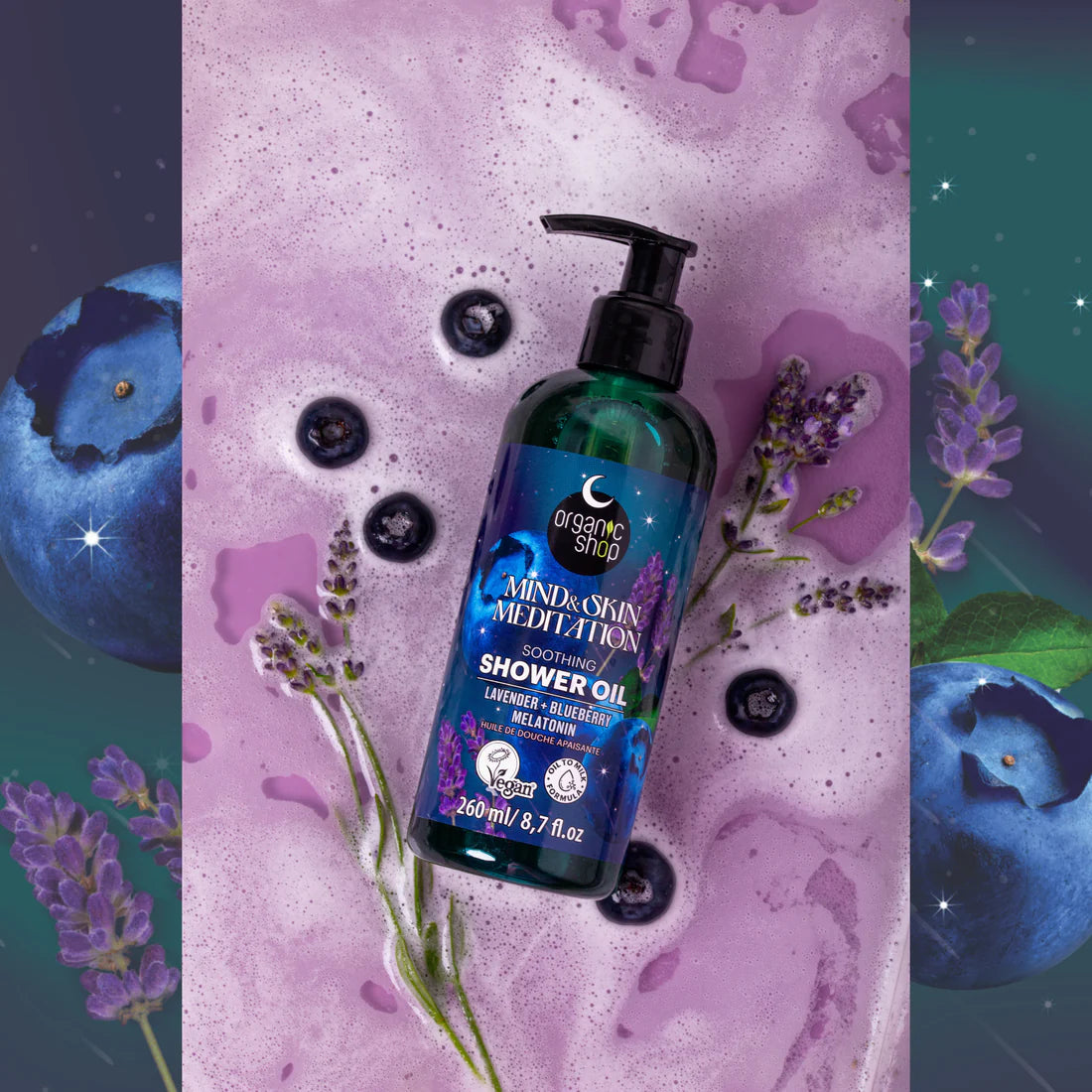 Organic Shop Soothing Shower Oil Mind & Skin Meditation 260ml lifestyle image 3