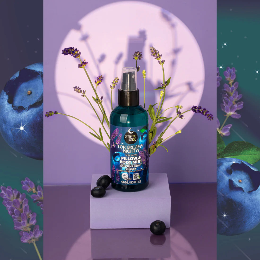 Organic Shop Sleeping Deep Pillow And Body Mist For Dreamy Nights 170ml lifestyle image 2