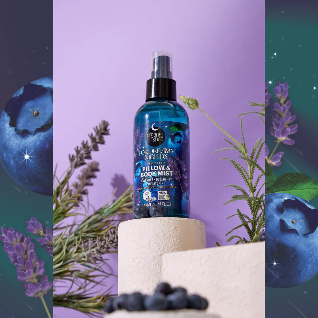 Organic Shop Sleeping Deep Pillow And Body Mist For Dreamy Nights 170ml lifestyle image 3
