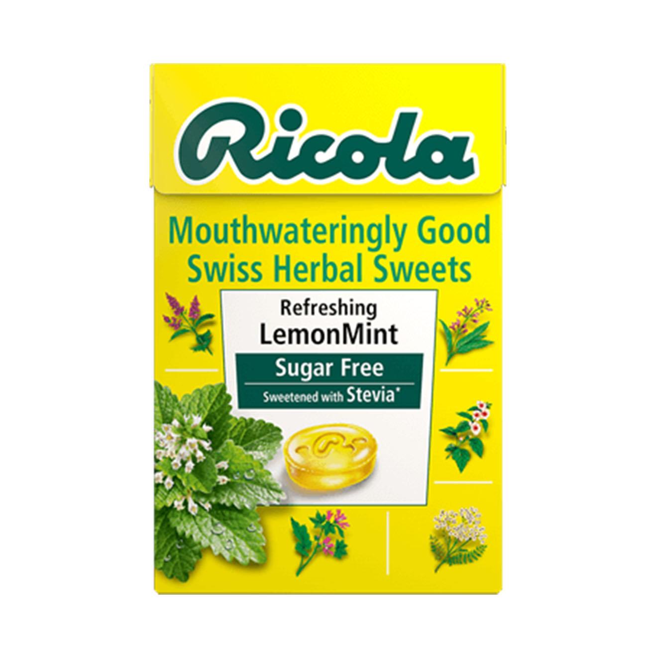 Lemon Mint Sugar Free with Stevia Swiss Herbal Sweets 45g