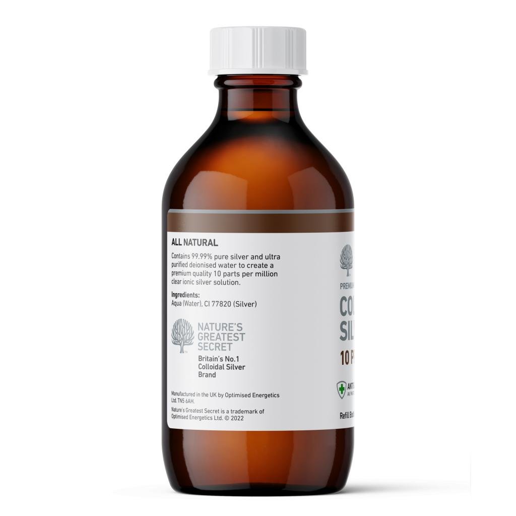 10 ppm Colloidal Silver Solution Bottle 300ml - Nature's Greatest Secret - Supplements - Eco Natural Products