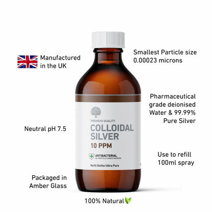 10 ppm Colloidal Silver Solution Bottle 300ml - Nature's Greatest Secret - Supplements - Eco Natural Products