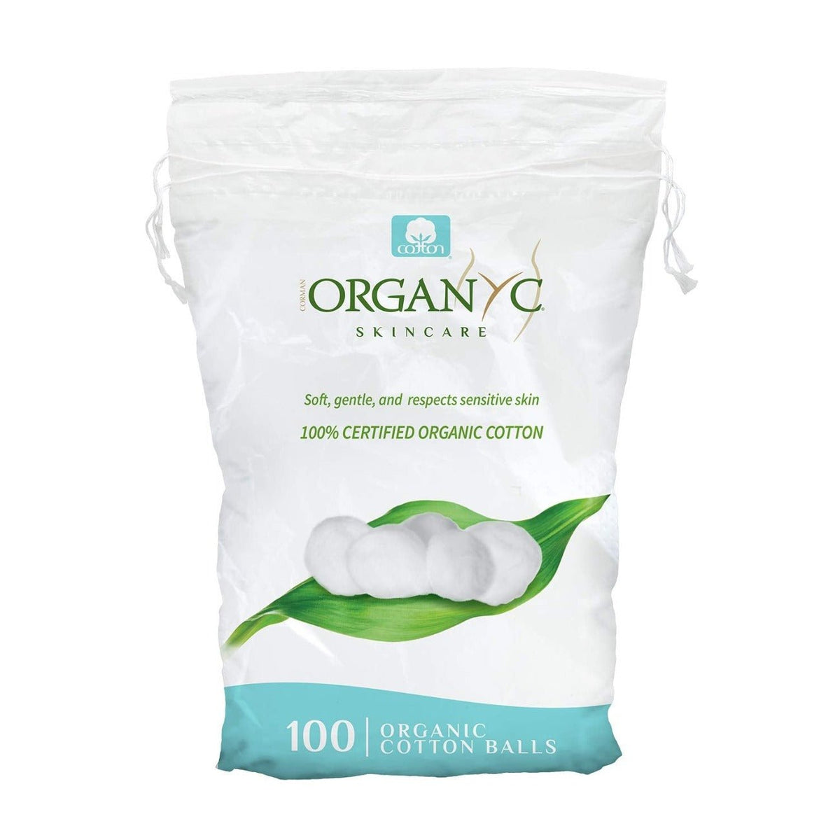 100% Biodegradable Cotton Balls 100pcs - Organyc - Cotton Balls - Eco Natural Products
