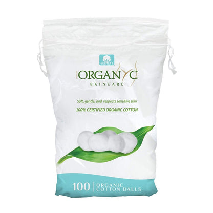 100% Biodegradable Cotton Balls 100pcs - Organyc - Cotton Balls - Eco Natural Products