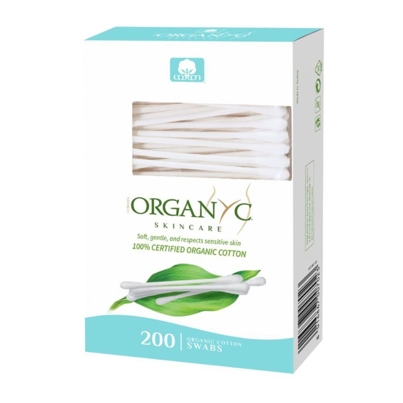 100% Biodegradable Cotton Buds 200pcs - Organyc - Cotton Buds - Eco Natural Products