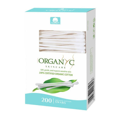 100% Biodegradable Cotton Buds 200pcs - Organyc - Cotton Buds - Eco Natural Products