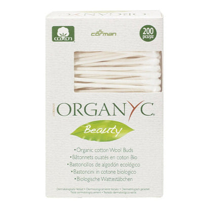 100% Biodegradable Cotton Buds 200pcs - Organyc - Cotton Buds - Eco Natural Products