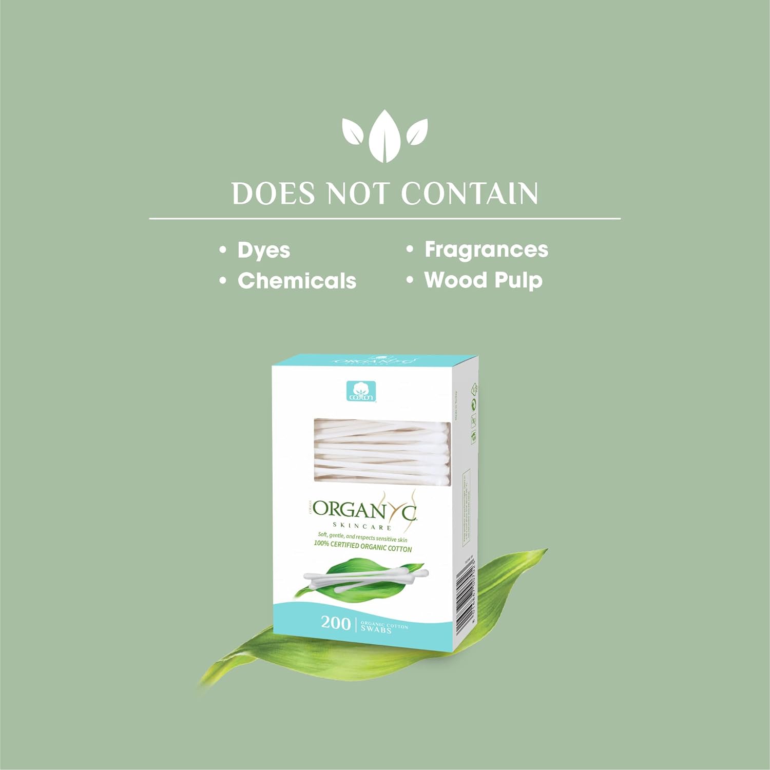 100% Biodegradable Cotton Buds 200pcs - Organyc - Cotton Buds - Eco Natural Products