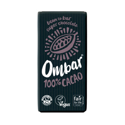 100% Cacao Chocolate Bar 35g - Ombar - Chocolate Bar - Eco Natural Products
