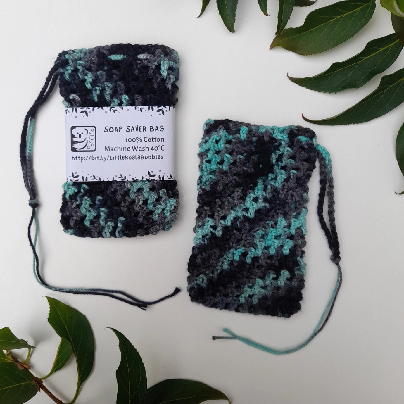 100% Cotton Handmade Soap Saver - 1 Bag - Little Koala Bubbles - Soap Dishes & Holders - Little Koala Bubbles