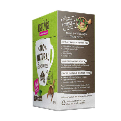 100% Sweetener 40 Sticks Box - Natvia - Sweetener - Eco Natural Products