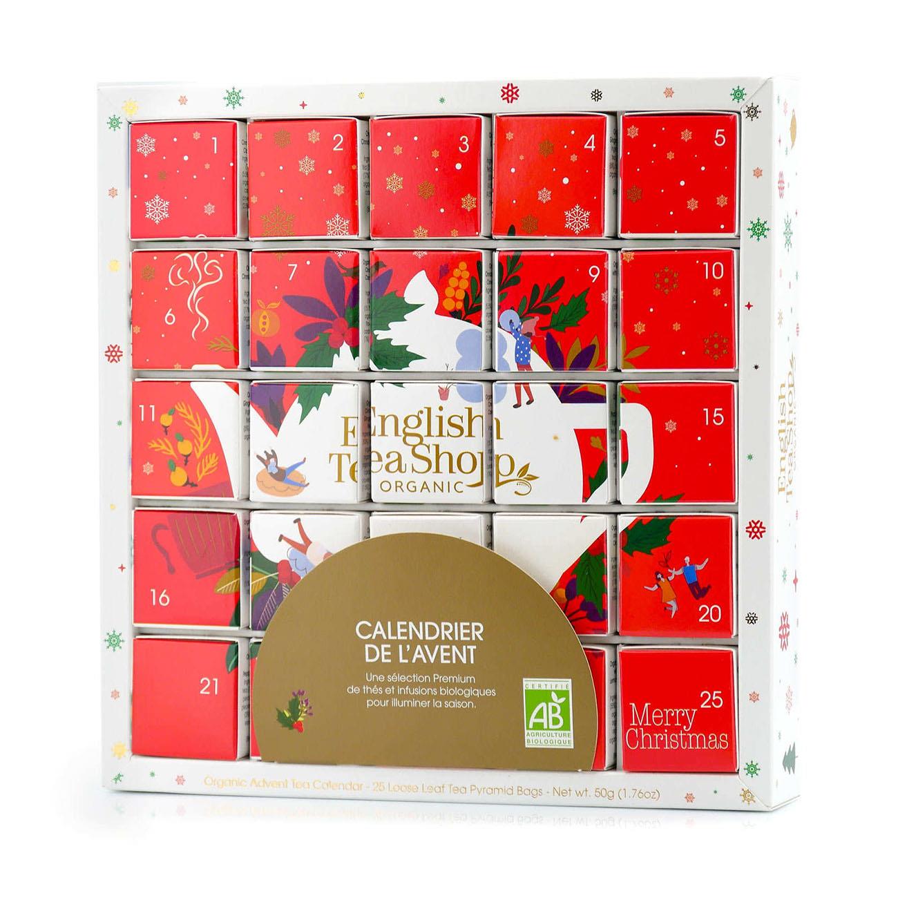 Red Puzzle Advent Calendar 25 Pyramid Tea Bags