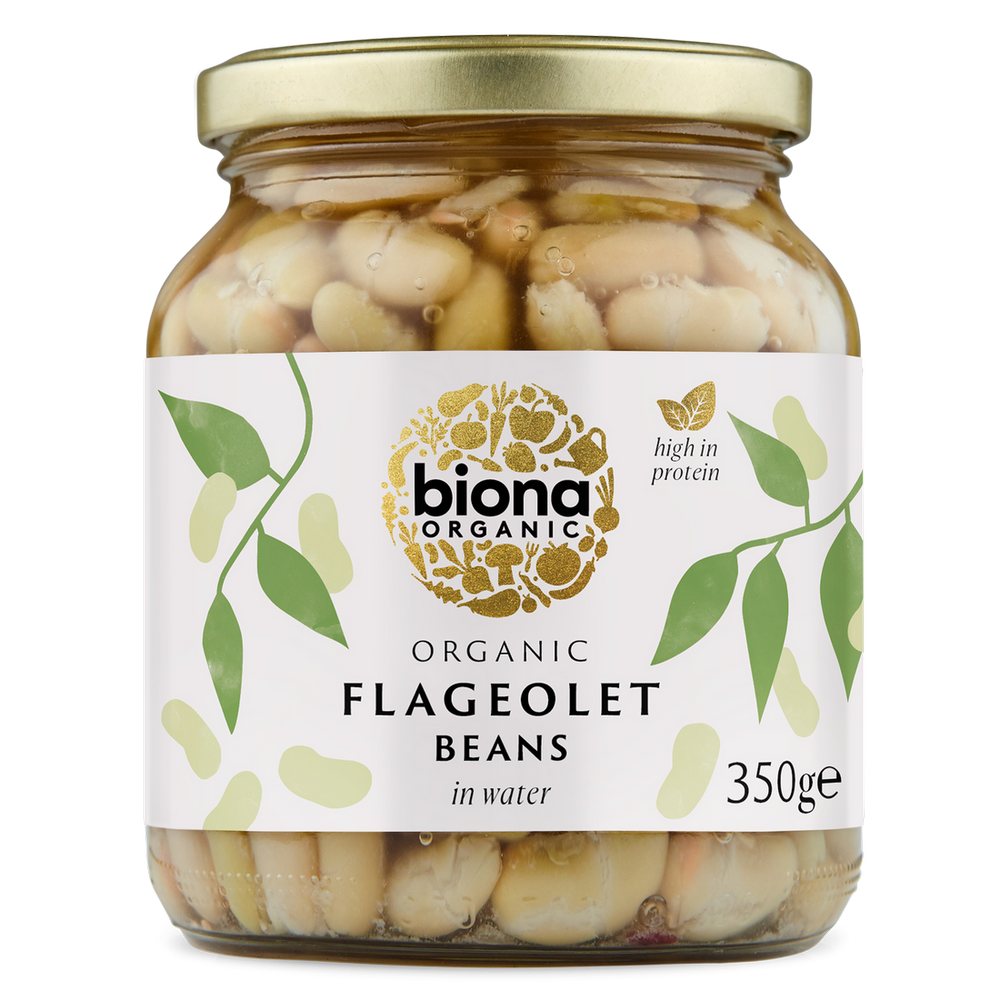 Organic Flageolet Beans in Glass Jars 350g