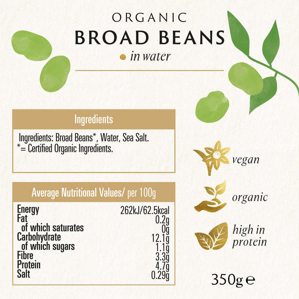 Organic Broad Beans 350g