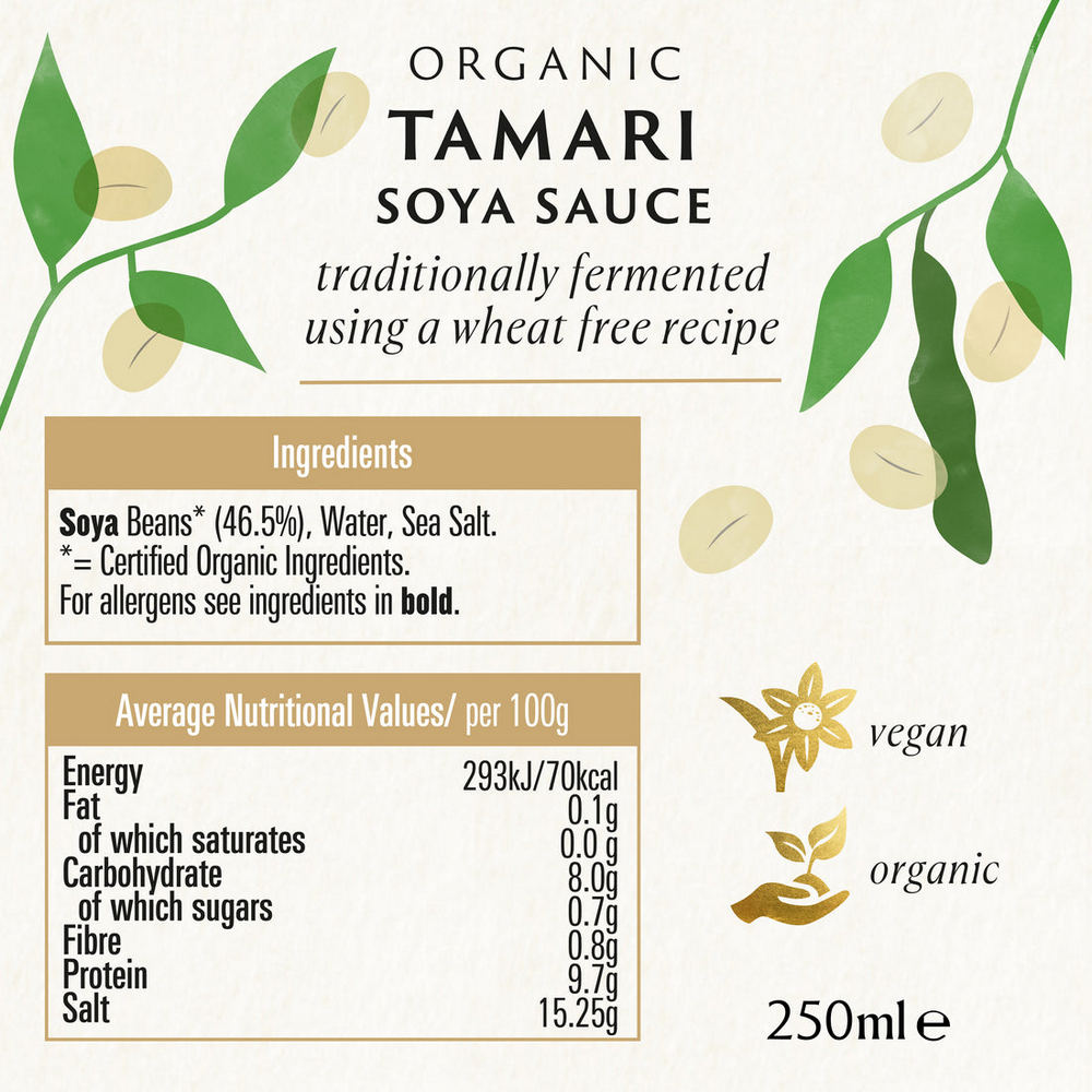 Organic Tamari Sauce Wheat Free 250ml