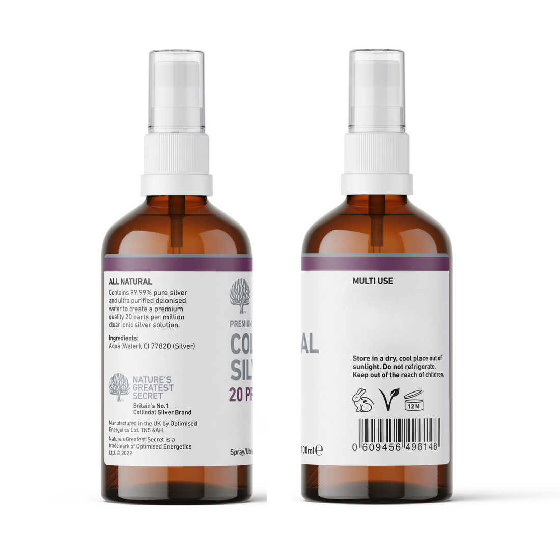 Nature's Greatest Secret Colloidal Silver 20ppm Spray 100ml lifestyle image