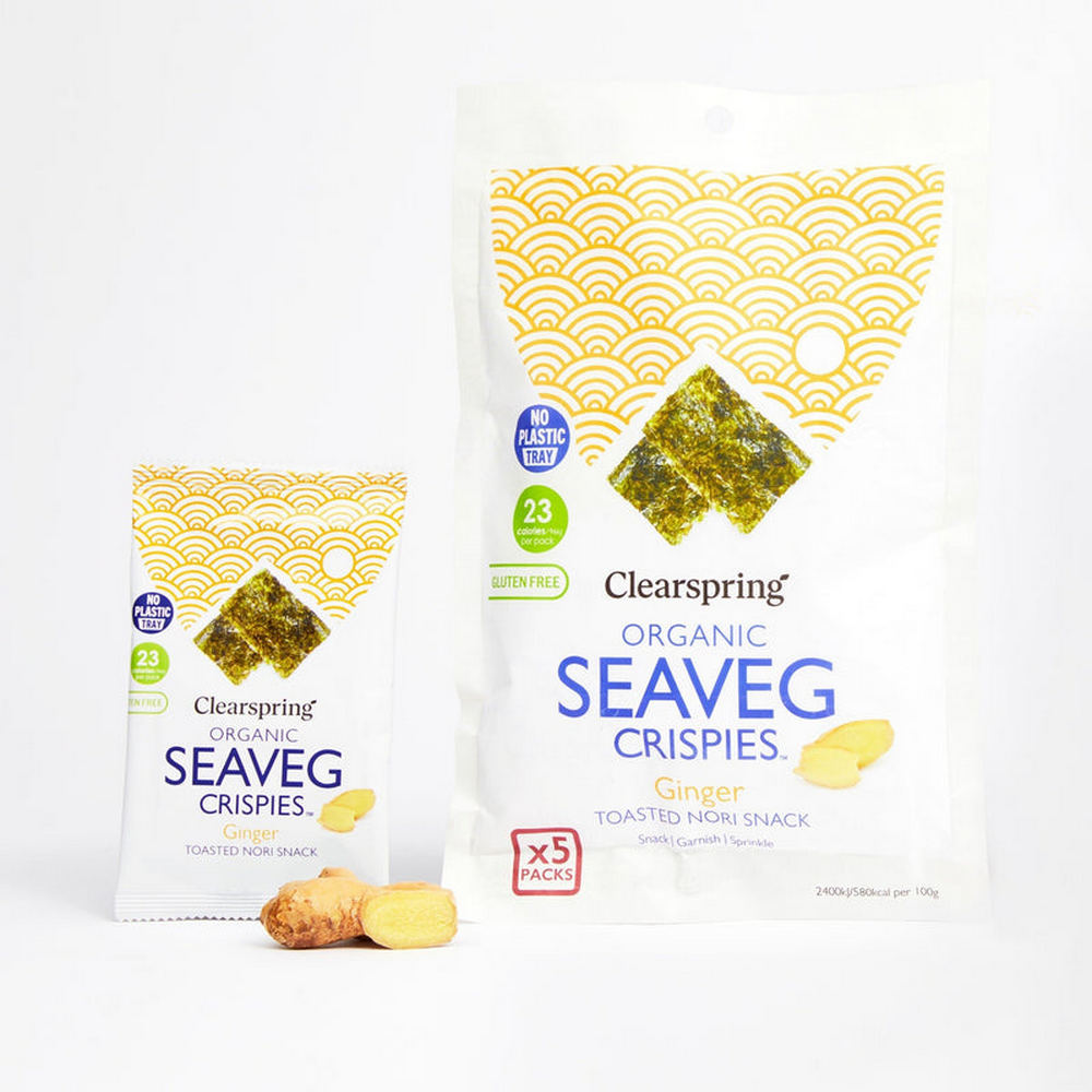 Seaveg Crispies Ginger Organic Multipack 5 x 4g