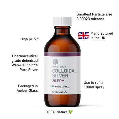 20 ppm Colloidal Silver Solution Bottle 300ml - Nature's Greatest Secret - Supplements - Eco Natural Products