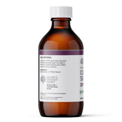 20 ppm Colloidal Silver Solution Bottle 300ml - Nature's Greatest Secret - Supplements - Eco Natural Products