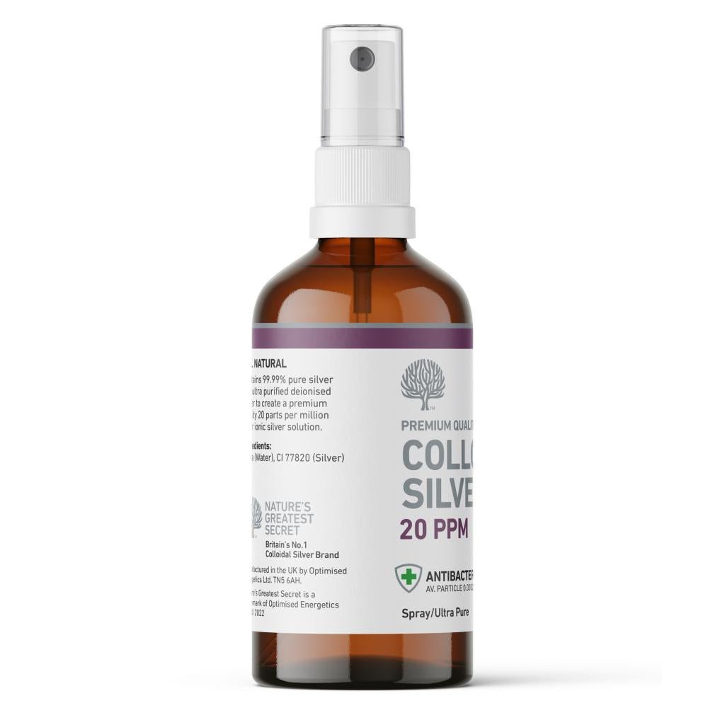 20 ppm Colloidal Silver Solution Spray 100ml - Nature's Greatest Secret - Supplements - Eco Natural Products