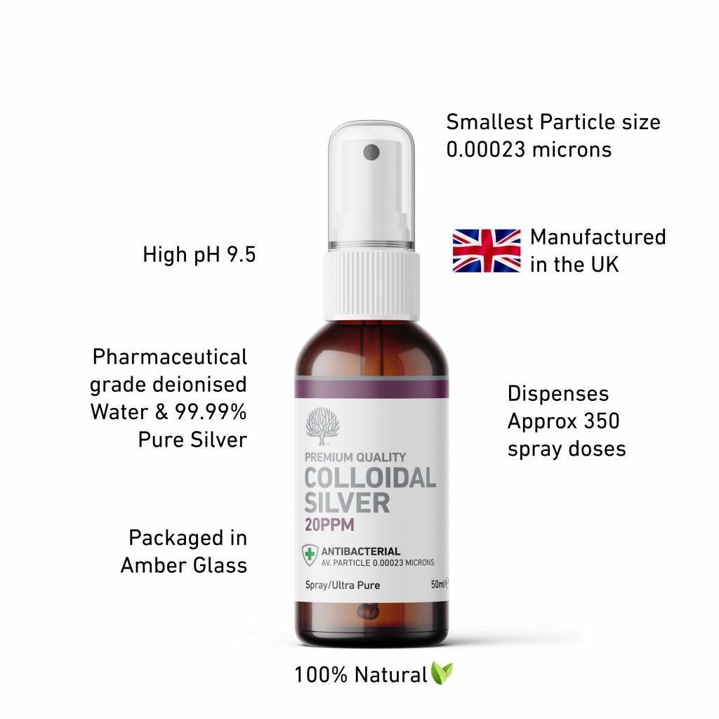 20 ppm Colloidal Silver Solution Spray 50ml - Nature's Greatest Secret - Supplements - Eco Natural Products