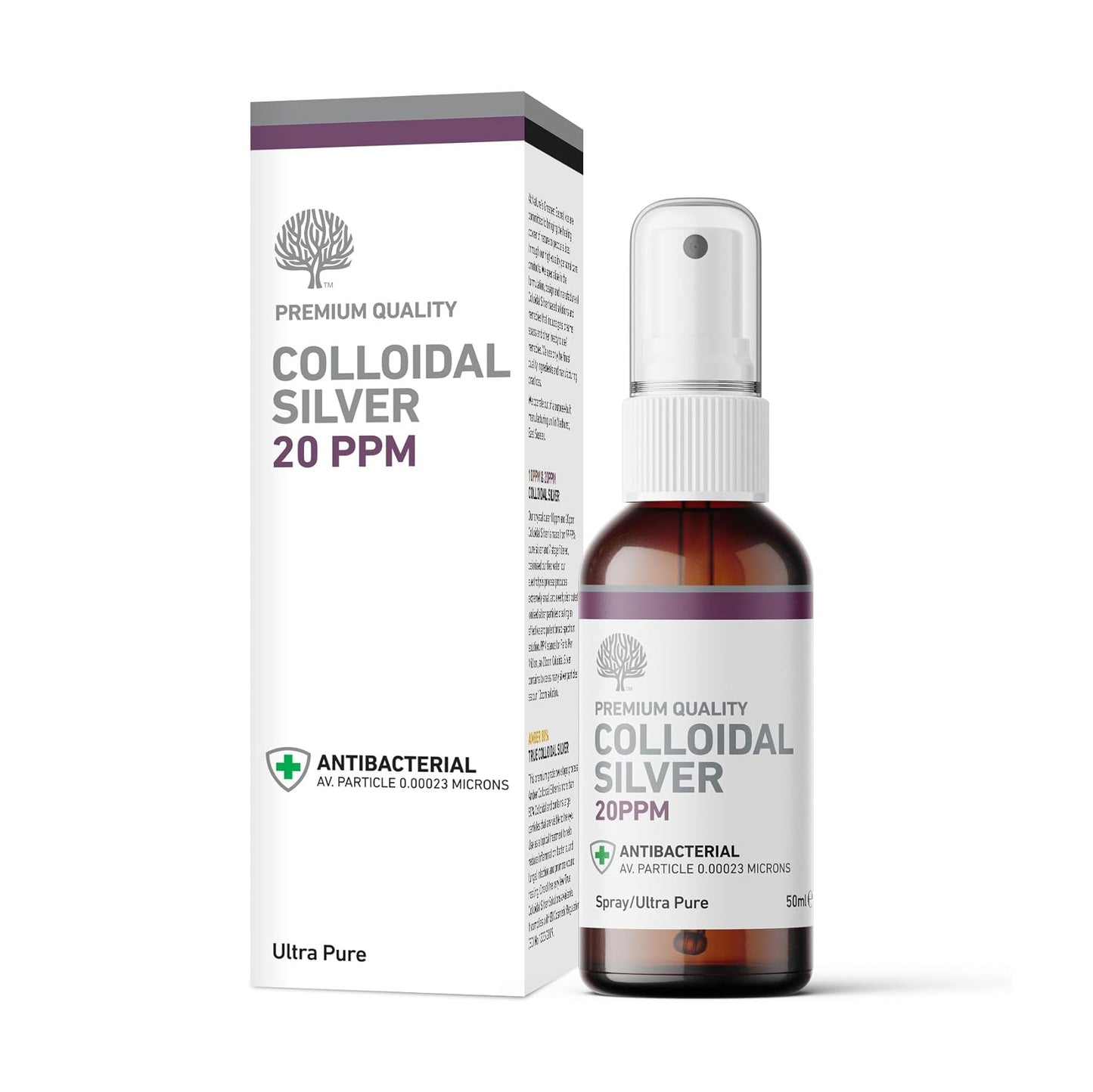 20 ppm Colloidal Silver Solution Spray 50ml - Nature's Greatest Secret - Supplements - Eco Natural Products