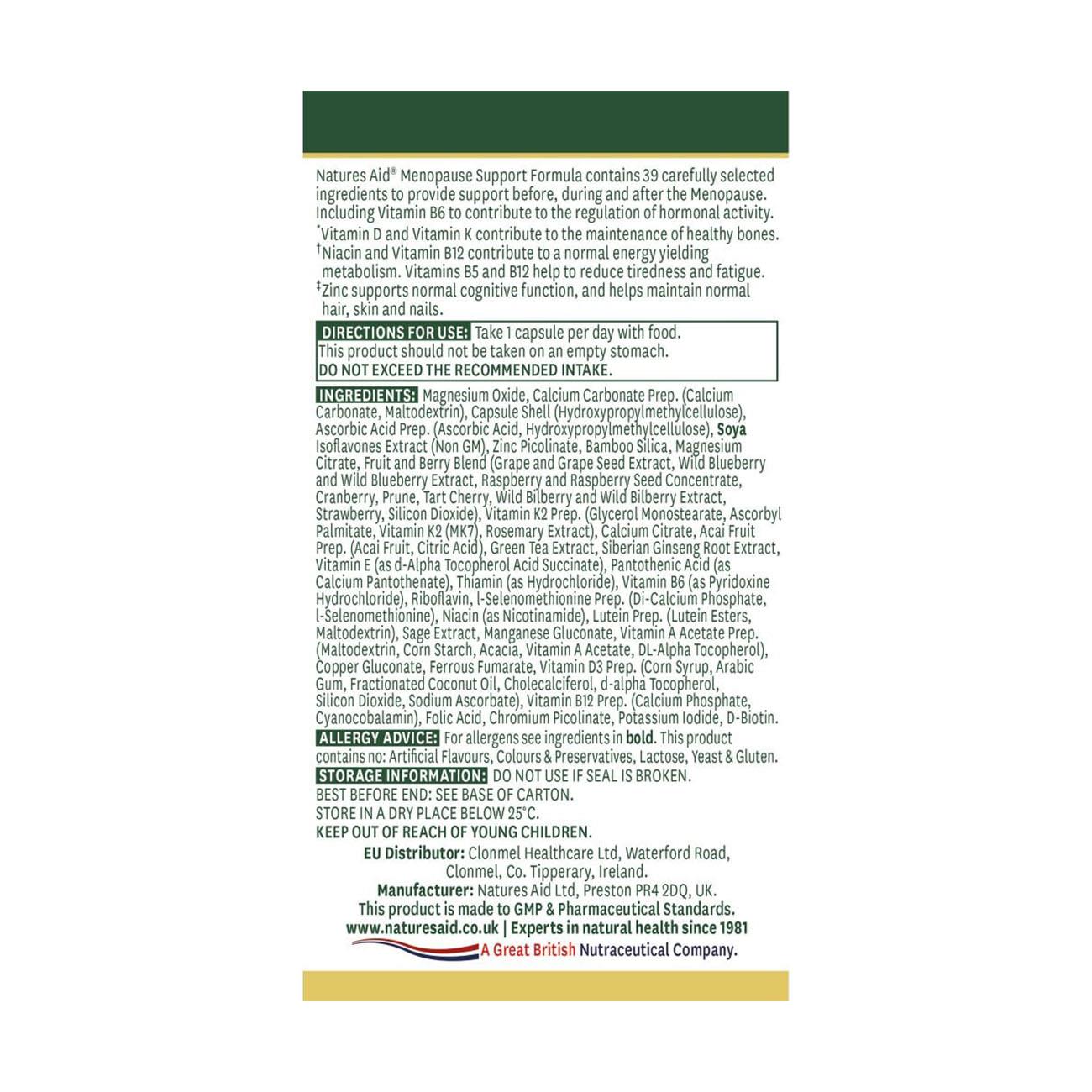 Menopause Support Formula 30 Capsules