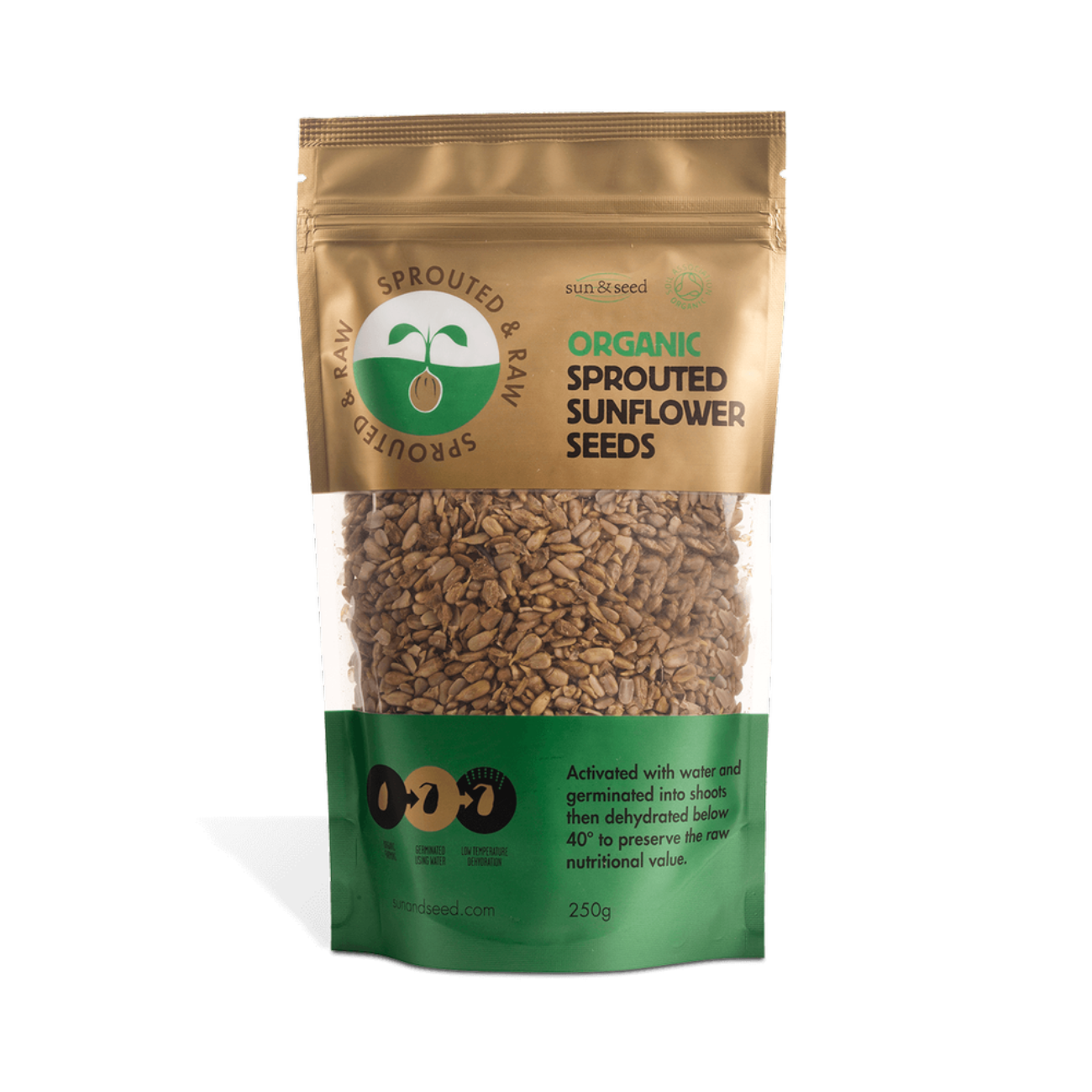 Organic Sprouted & Raw Sunflower Seeds 250g