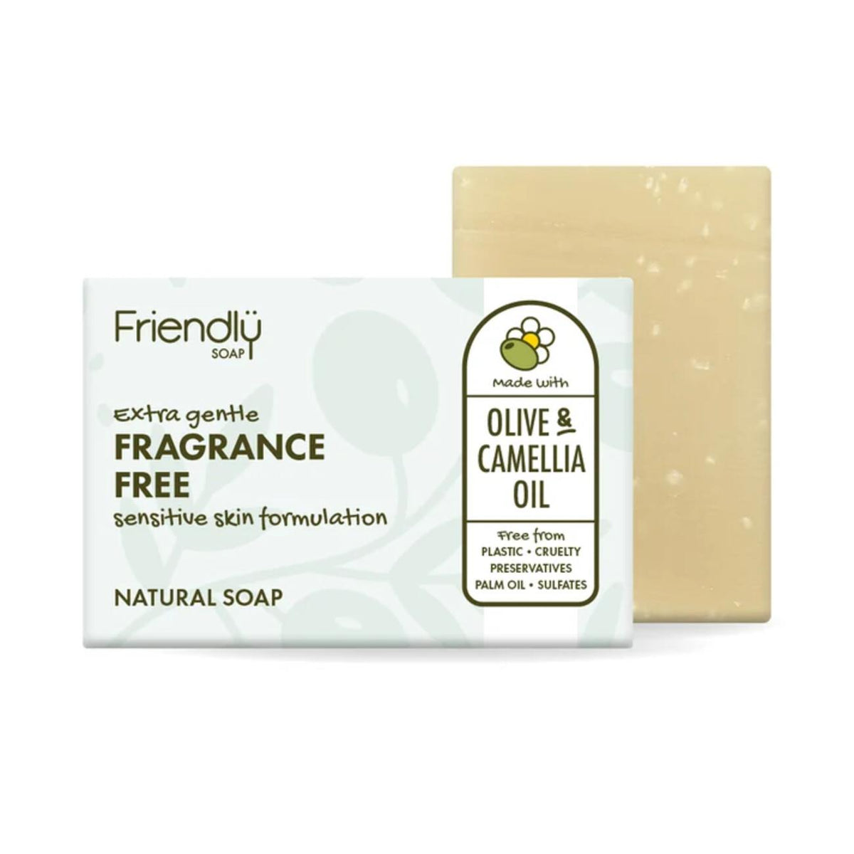 Olive Oil Soap Bar Fragrance Free Soap 95g