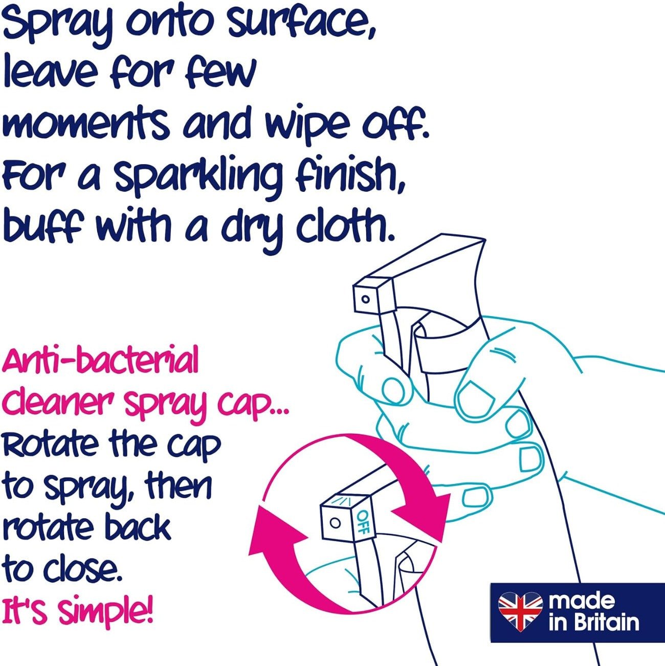 3 in 1 Anti Bacterial Multi Surface Spray 500ml - Ecozone - Surface Spray - Eco Natural Products