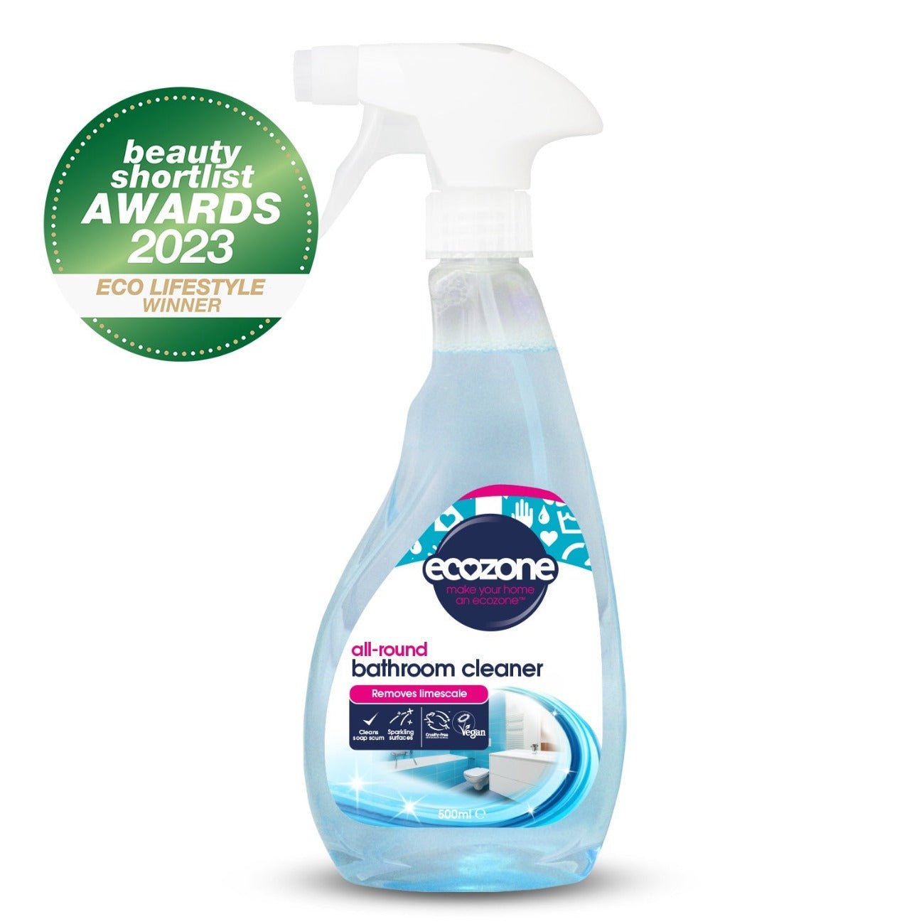 3 in 1 Bathroom Cleaner Spray 500ml - Ecozone - Surface Spray - Eco Natural Products