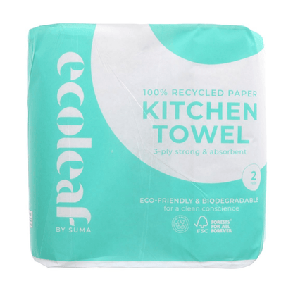 3 Ply Kitchen Towel Twin Roll Pack - Ecoleaf - Paper Towels - Ecoleaf